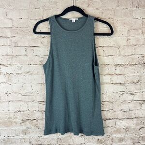 Standard James Perse Women's Size 3 Ribbed Tank Top Teal Green WRTJ3777 Cotton